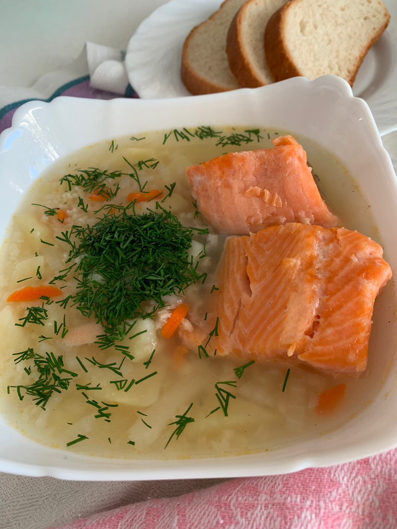 Суп рыбный с пшеном