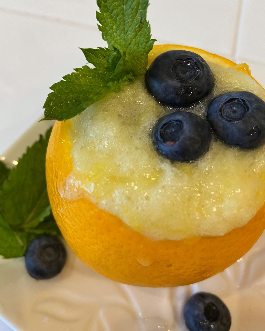 Апельсиново-голубичное суфле
