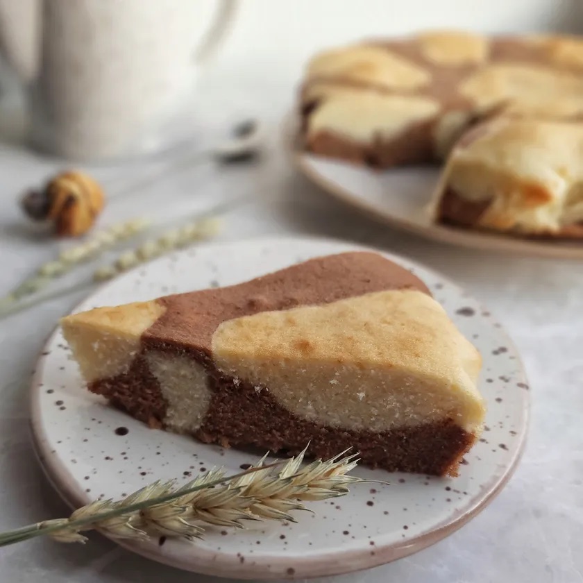 Пышный мраморный кекс