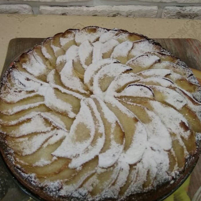 Тарт творожный пирог с грушей и кефиром