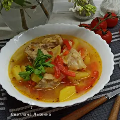 Суп-гуляш с индейкой