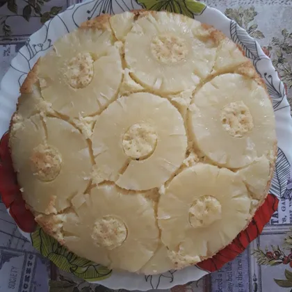 Ананасовый пирог 'наизнанку'🍍🥥🥧🥛