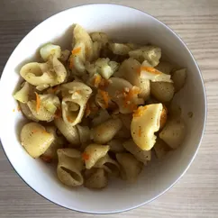 Макароны с овощами