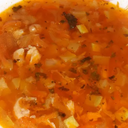 Суп с фасолью и кабачком