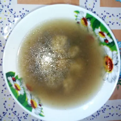 Суп с грибами и фрикадельками