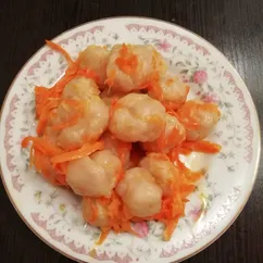 Клецки с морковью и чесноком