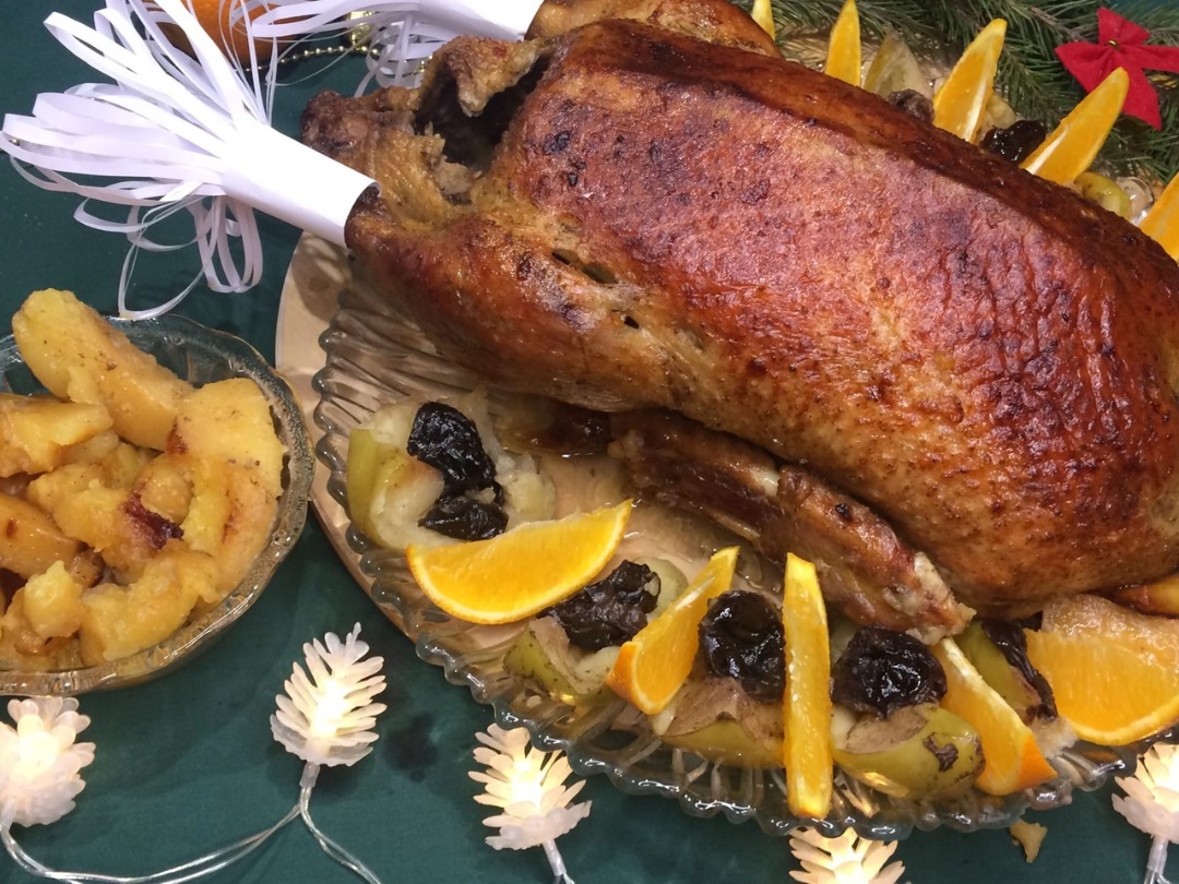 Новогодняя утка в духовке, пошаговый рецепт с фото на ккал