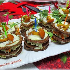 Печёночные мини-тортики