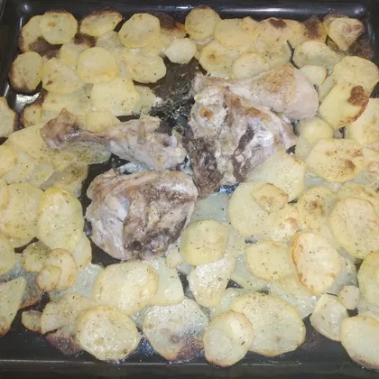 Запечённая картошка с курицей