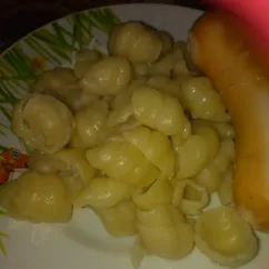 Макароны с сарделькой