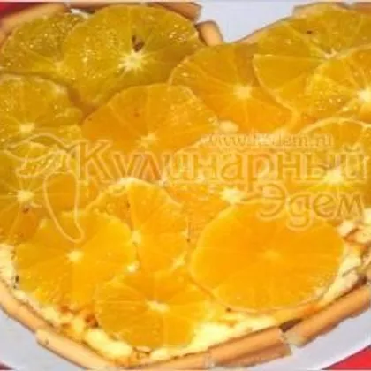 Творожный торт с апельсинами (апельсиновый чизкейк)