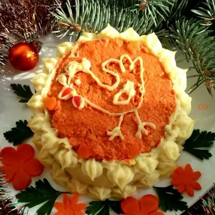 Новогодний торт «Кукареку»