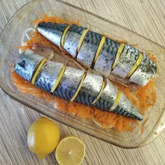 Скумбрия 🐟 на овощной подушке🥕😊