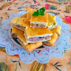 Пирог с фаршем и картофелем