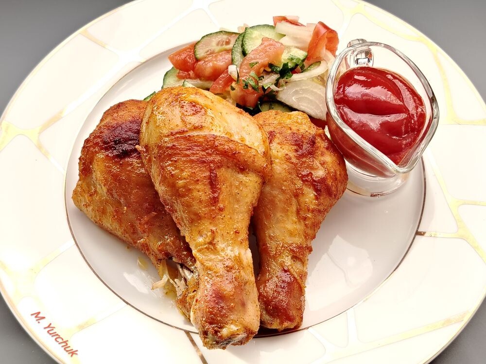 Куриные голени в медово-горчичном соусе