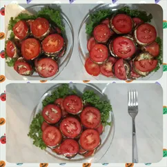 Закуска из баклажанов с помидорами 🍆🍅