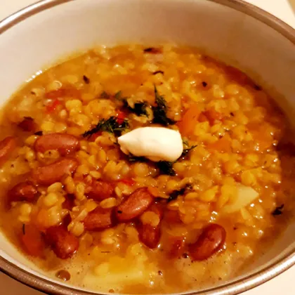 Чечевичный суп с красной фасолью