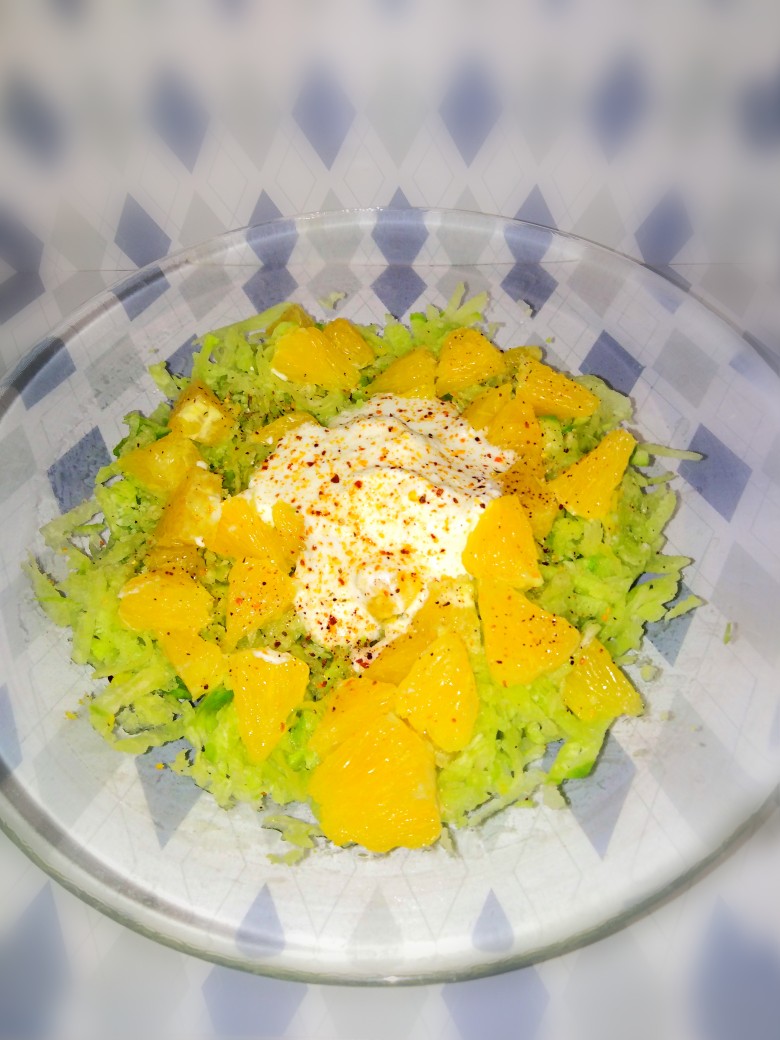 Салат из редьки с апельсинами
