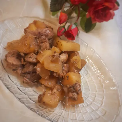 Ароматный картофель с мясом