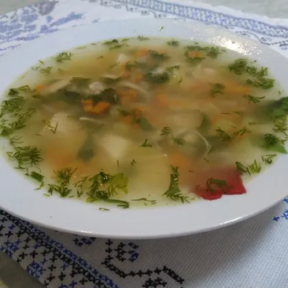 Куриный суп с булгуром и овощами