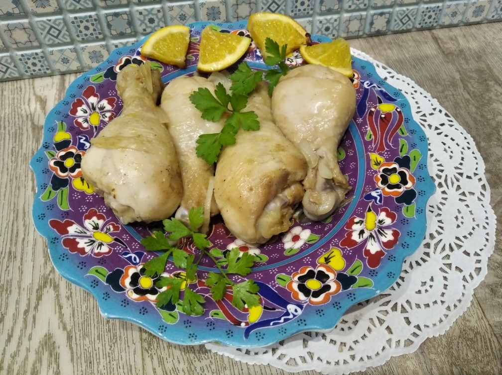 Курица с яблоками и апельсинами в духовке простой рецепт с фото пошагово