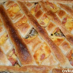 Открытый "пирог" с курицей