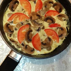 Омлет с шампиньонами