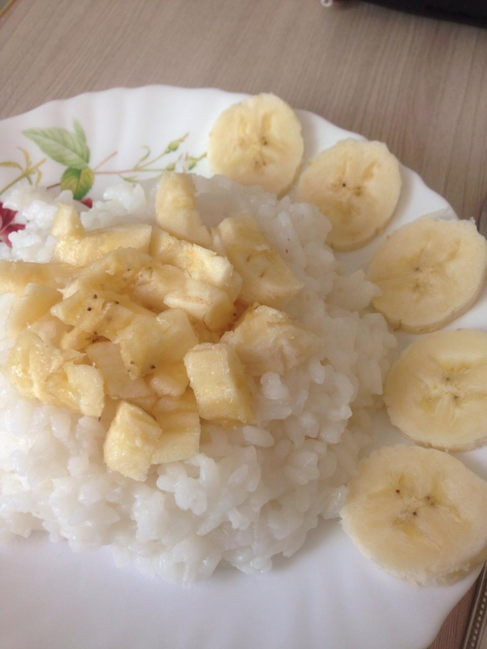 Рисовая каша с бананом — рецепт с фото. Как приготовить рисовую кашу на молоке с бананом?