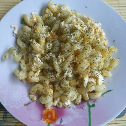 Макароны с яйцом