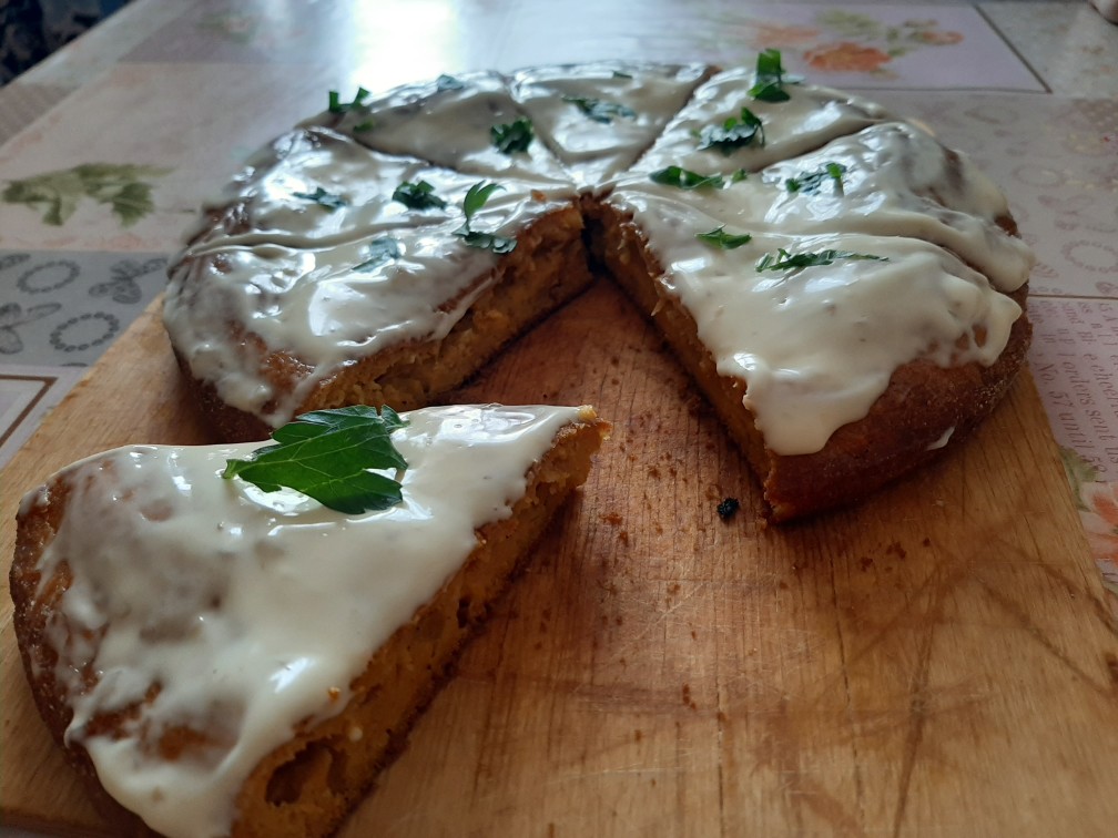 Морковный пирог-лепешка
