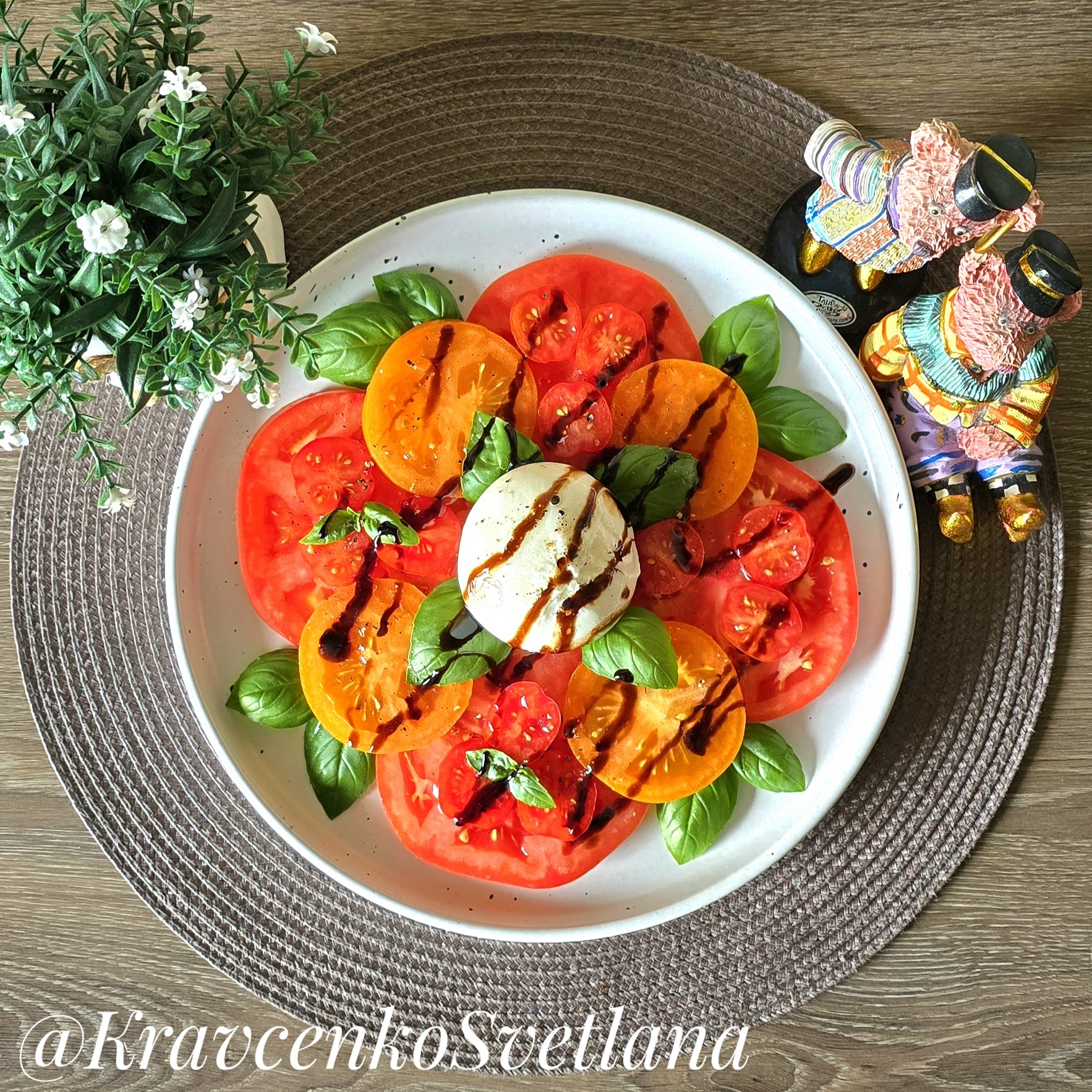 Салат с бурратой