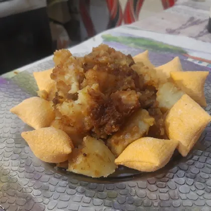 Запеченная картошечка с подушечками чипсов