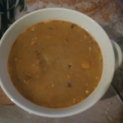 Суп из сардины в томатном соусе