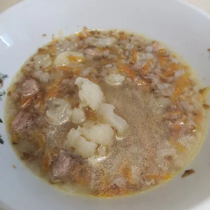 Гречневый суп с цветной капустой