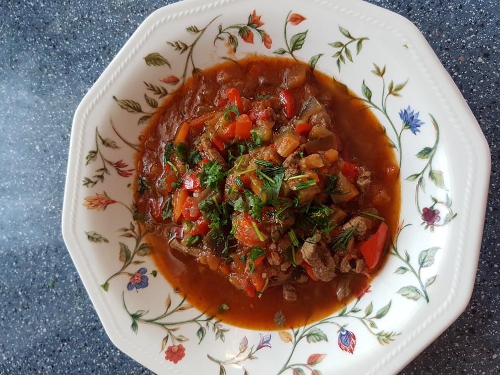 Овощная икра с мясом