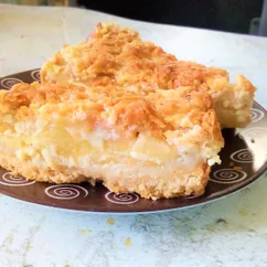 Ароматно-пряный яблочный пирог с заварным кремом 🥧 (шарлотка)