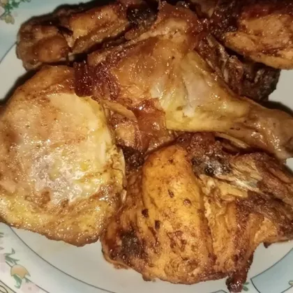 Жареная курица в духовке в горчичном маринаде
