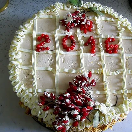 Бисквитный домашний торт 'Новогодний'