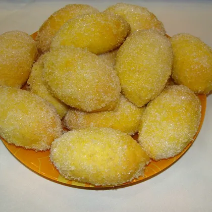 Песочное печенье "Лимончики" с ореховой начинкой