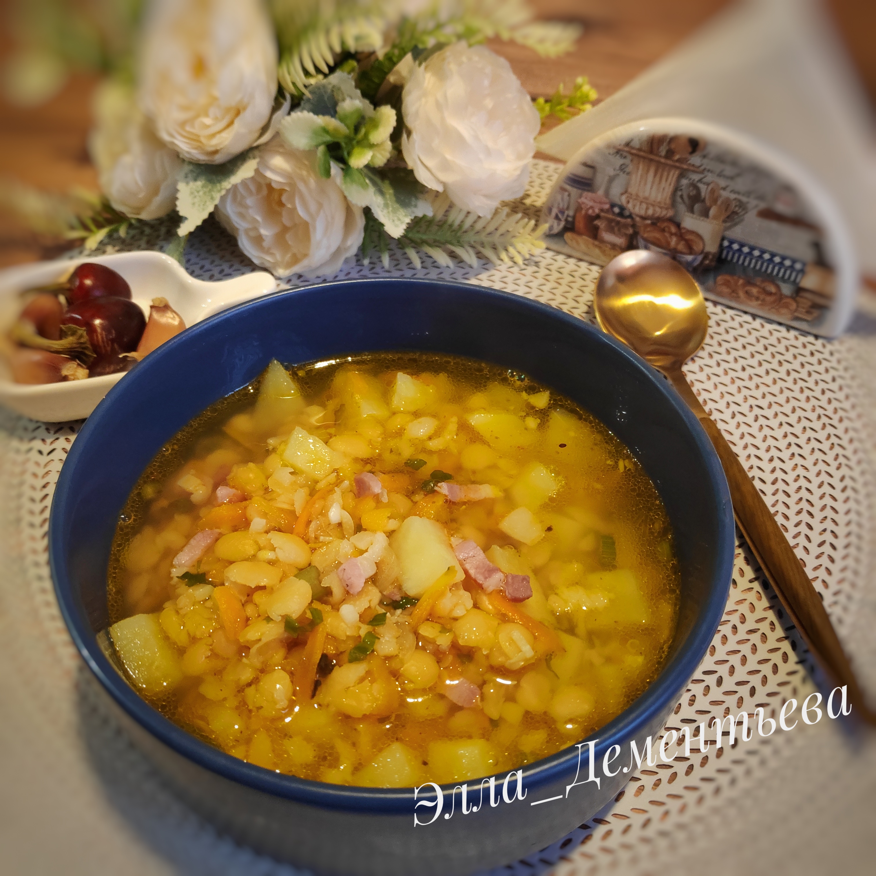 Гороховый суп с салом – кулинарный рецепт
