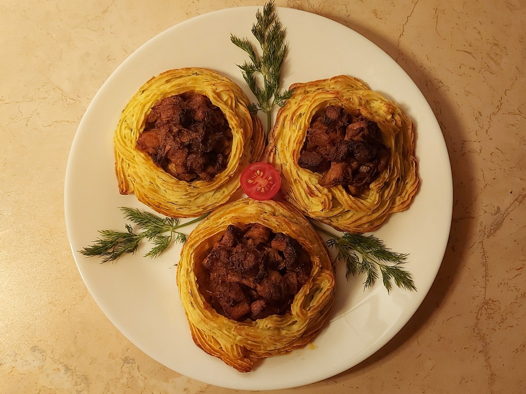 Фаршированное запечённое пюре