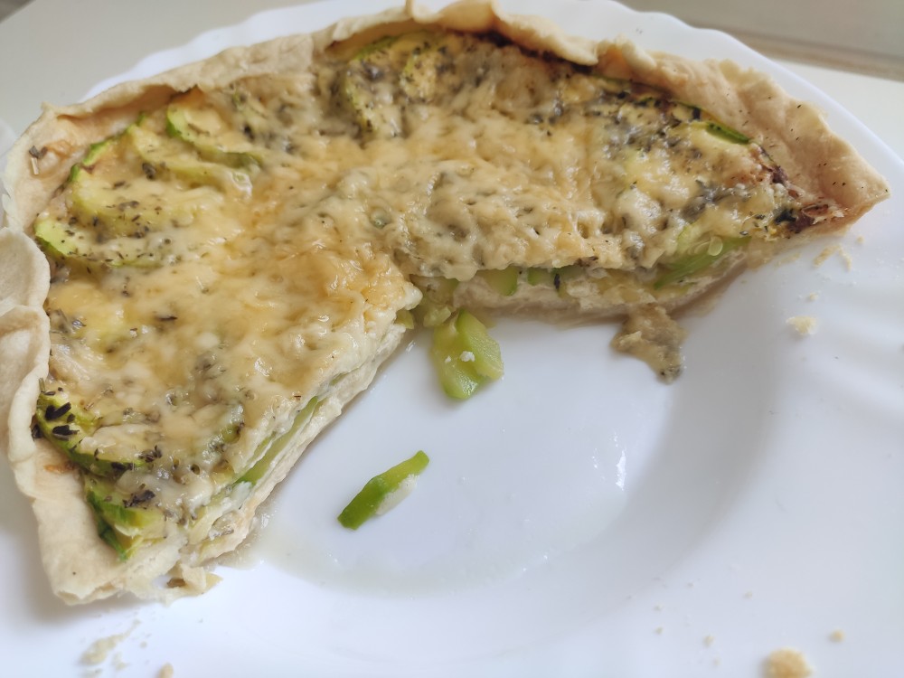 Пирог с кабачками в микроволновке