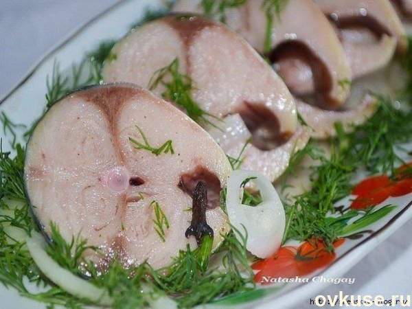 "Медовая" скумбрия маринованная в яблочном уксусе