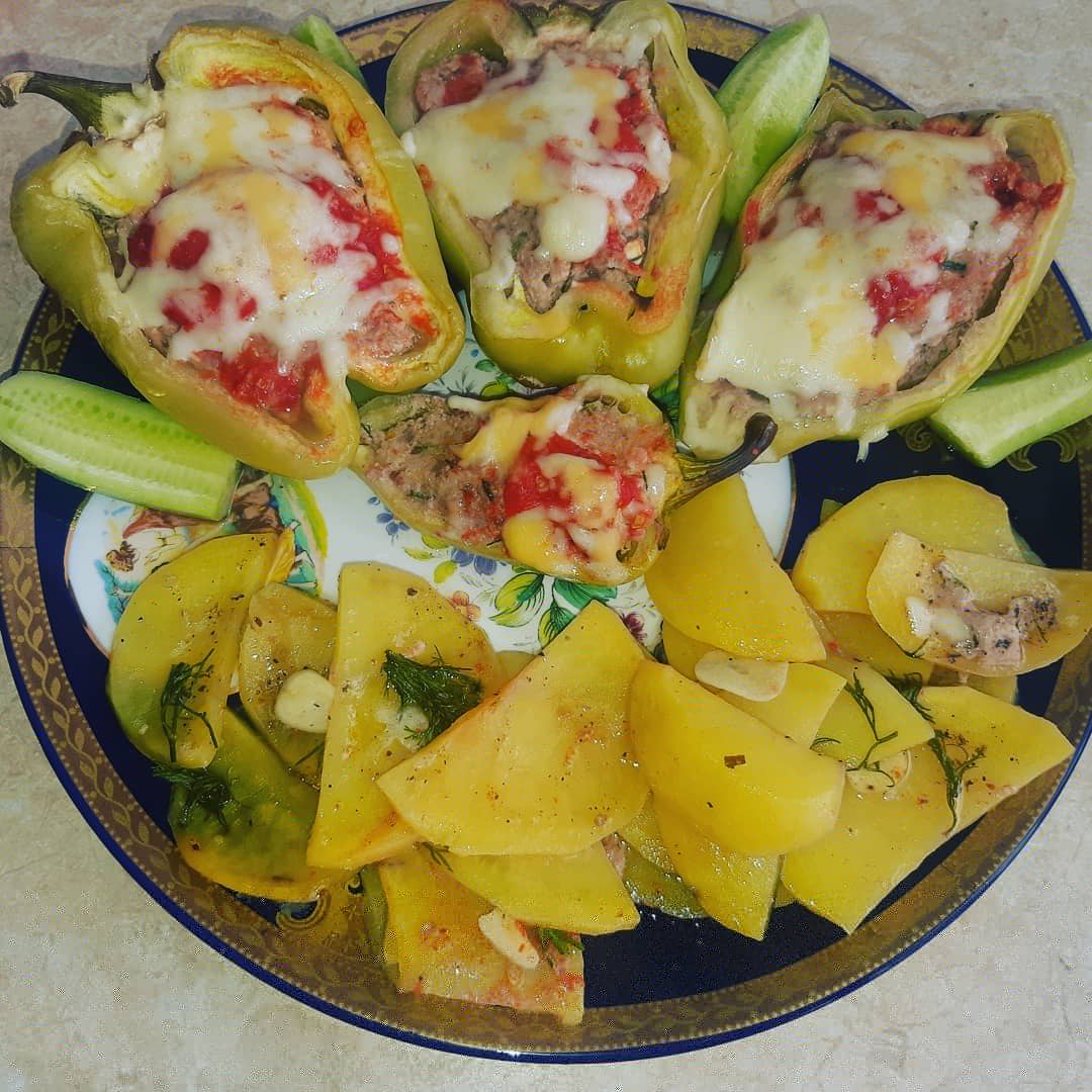 Фаршированные перцы в духовке - Пошаговый рецепт с фото. Вторые блюда. Блюда из овощей