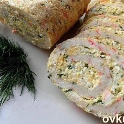 Полезные свойства РУЛЕТ ИЗ ЛАВАША (С КРАБОВЫМИ ПАЛОЧКАМИ, ЯЙЦОМ И СЫРОМ)