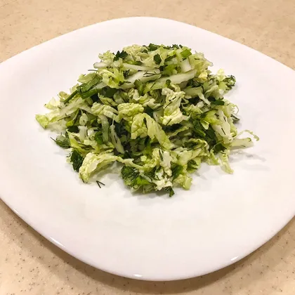 Зелёный полезный салат