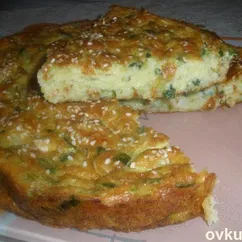 Пирог из кабачка с сыром