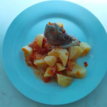 Картошка с мясом в мультиварке