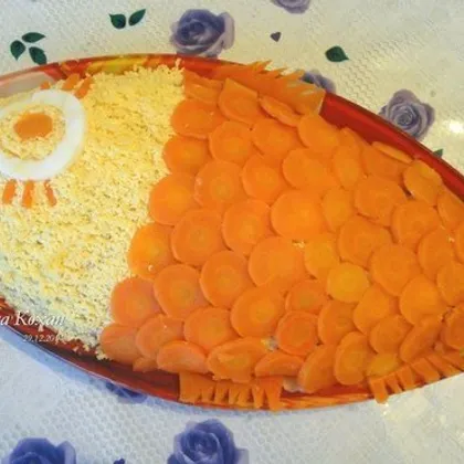 Новогодний Салат 'Золотая рыбка'