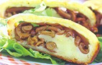 Постный грибной рулет